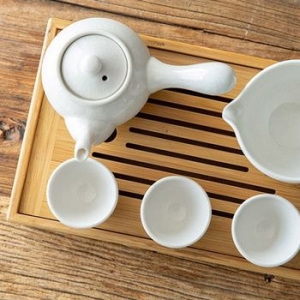 이천도자기 주방용품 백자 3인 다기세트 전통찻잔 다기잔 다도