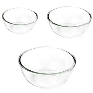 내열 강화유리 믹싱볼 3종 세트 1L 2L 4L 믹싱볼 1L + 2L + 4L
