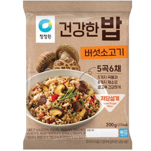 오곡육채 건강한밥 버섯소고기 200g