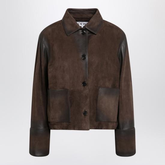 �ο��� Brown dAlavA effect lamb nappa jacket S359Y34LAHSUE/XM_LOEW-9517 T