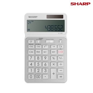 샤프 일반용계산기 EL-VN82 화이트 각도조절 디스플레이 검수 TAX GT 메모리 루트 계산지원