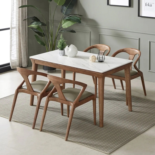 헤이즐 애쉬 원목 15T 포세린 통세라믹 식탁 1400