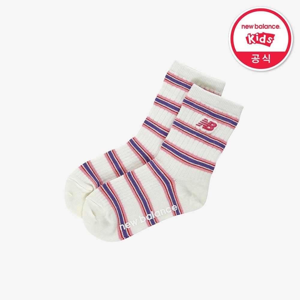 뉴발란스 키즈 KIDS 스트라이프 아동 장목양말 NK8EGS110U25