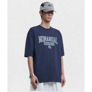 노매뉴얼 NOMANUAL A.L T-SHIRT DARK NAVY NM52TS09M1DN 1336734_이미지