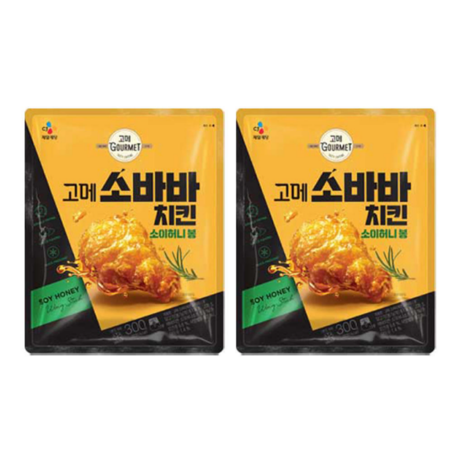 CJ제일제당 고메 소바바치킨 소이허니 윙 300g (2개)_이미지