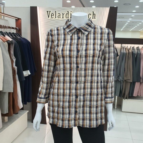  벨라디터치 셔츠형블라우스 V1A1BL30_GN