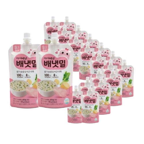 아이배냇 배냇밀 후기 닭가슴살감자근대죽 100g (20개)_이미지