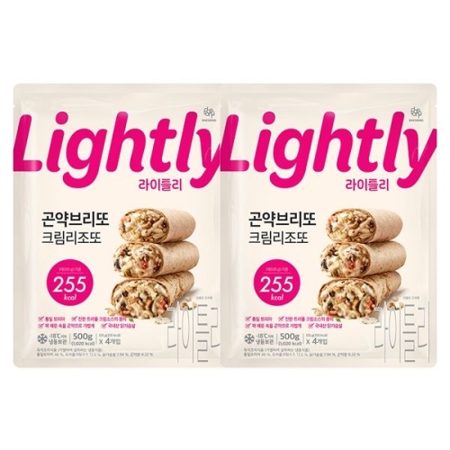 대상 청정원 라이틀리 곤약브리또 크림리조또 500g (2개)_이미지