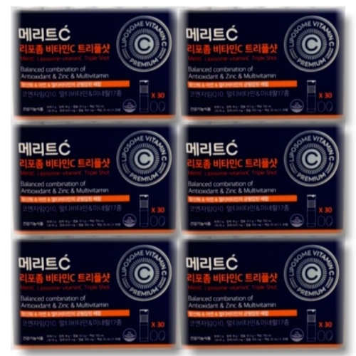 휴온스 메리트C 리포좀 비타민C 트리플샷 30병 (6개)