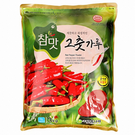 고추나라 참맛청결고춧가루 중식용 보통맛 3kg
