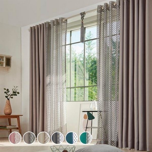 뷰하우스 듀오 암막커튼 풀세트 (4장, 중형, 135x230cm)_이미지