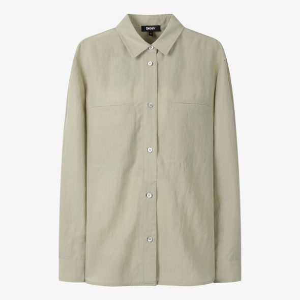 DKNY 라이트 세미오버 셔츠 카키베이지 DW2G1WBL202LKE_이미지