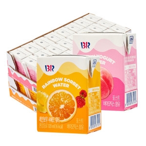 레인보우 샤베트 워터 120ml 24개 + 피치요거트 워터 120ml 24개