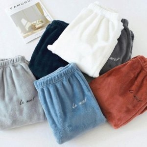 ONM 커플 수면바지 겨울 홈웨어 극세사 파자마 융털 잠옷 12081584