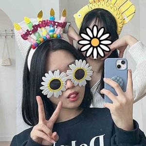셀러허브 데이지 꽃 인싸 파티 선글라스 해바라기 웃긴 생일 안경 썬그라스 플라 S12909343