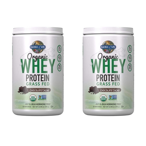 에이치브이엘 가든오브라이프 가든 오브 라이프 웨이 프로틴 396g 2팩 초콜릿 Garden of Life Certified Organic 21g Ca.._이미지