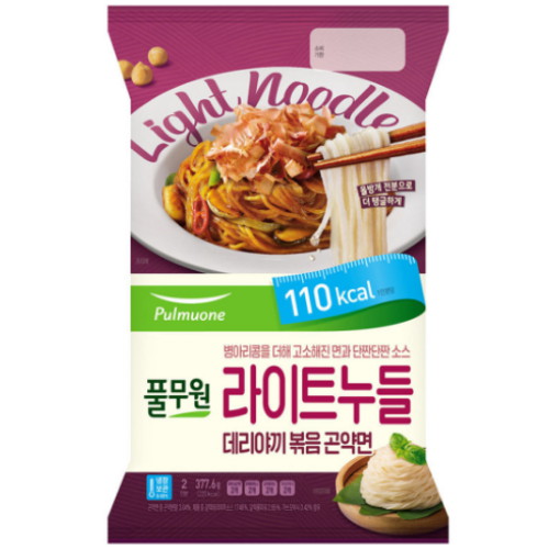 풀무원 라이트누들 데리야끼 볶음 곤약면 377.6g (1개)