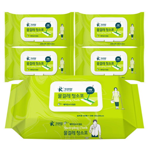 감동스토리 K크린업 물걸레 청소포 대형 30매 (5개)_이미지