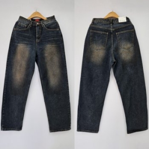 빅사이즈바지 T300L510 터치와이드기모데님팬츠 CA