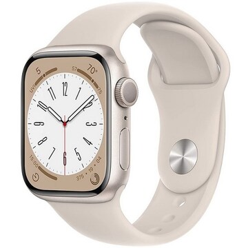 APPLE 워치 시리즈8 41mm 스타라이트 알루미늄 중고 (스포츠밴드, 해외구매)