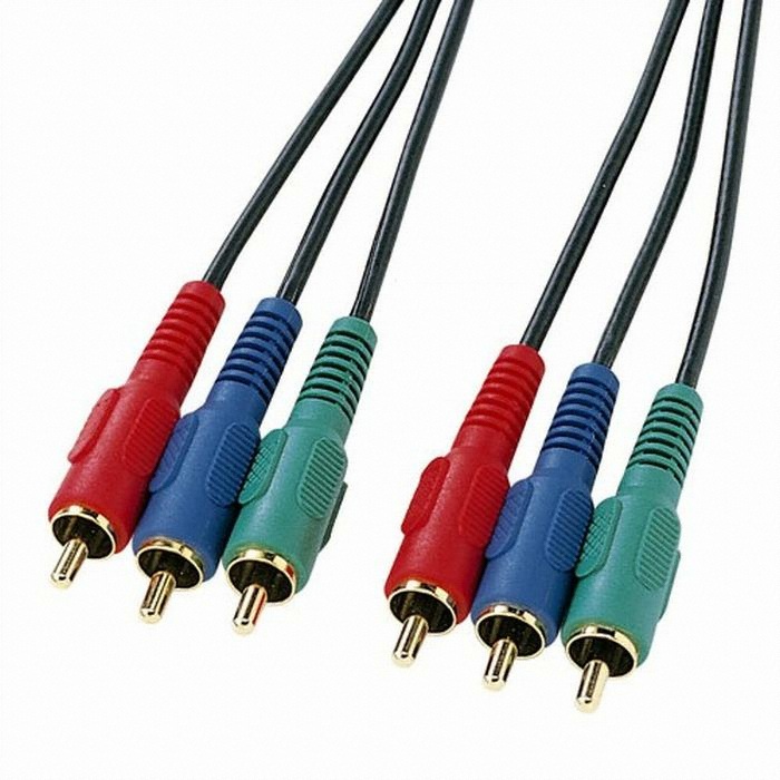 산와서플라이 최고급형 OFC RCA 3선 컴퍼넌트 케이블 (KM-V18-20, 2m)_이미지