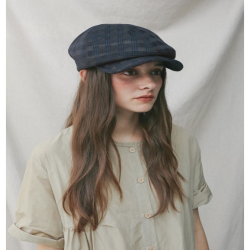 ������ Brown Hat Simple Newsboy cap - Silk