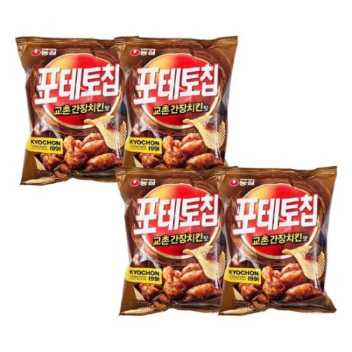농심 포테토칩 교촌간장치킨맛 55g (4개)_이미지