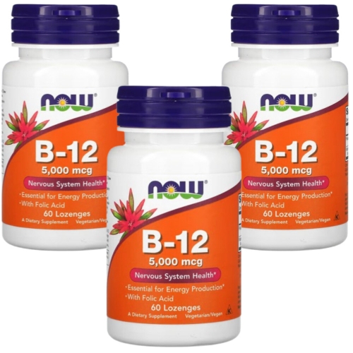 나우푸드 메틸 B-12 5000mcg 로렌지 사탕 60정 (3개)_이미지