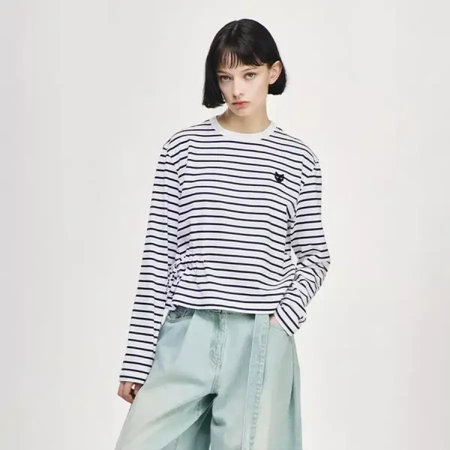 우먼 지제로 웨이스트 리본 롱슬리브_WI2TS813NY