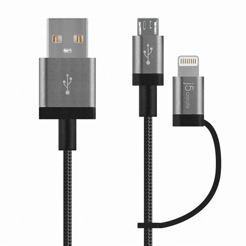 j5create 2in1 멀티 케이블 JML11B (1m)_이미지