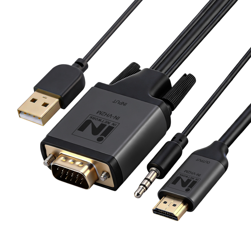 �γ�Ʈ��ũ IN-VH2M VGA to HDMI ��ȯ ���̺�