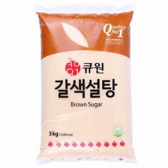 큐원 갈색<b>설탕</b> 3kg