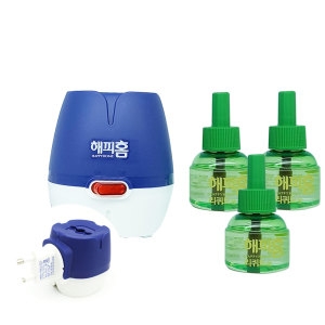 해피홈 플러그형 훈증기+ 모기약 45일x3개 / 전자 전기모기향