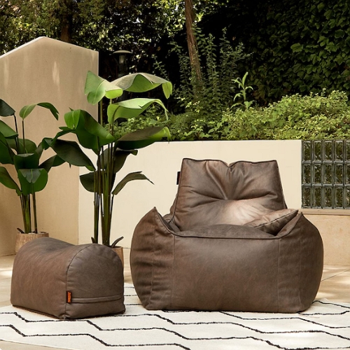 보니타 BR803 초대형 사하라 비건레더 빈백 1인용 (스툴포함)