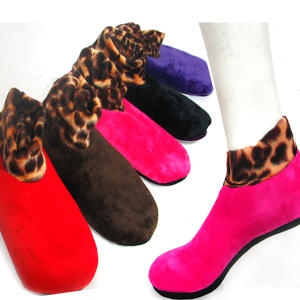 [불명] 여성 벨벳 기모 융털 발목덧신 덧버선 방한 나염 보온 겨울 덧신 실내화 미끄럼방지 아소떼 SC310 311