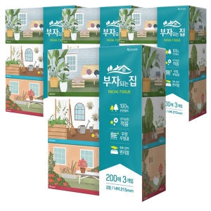 부자되는집 미용티슈 200매 (3입) (4팩(12입))_이미지