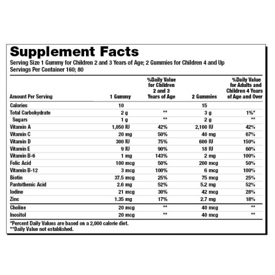 커클랜드 시그니처 어린이 멀티비타민 160구미 (해외) (2개)_이미지