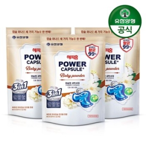 해피홈 파워캡슐 트리플 프로 베이비파우더 32개입 (3개)_이미지