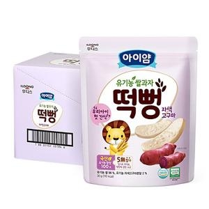 일동후디스 아이얌 유기농 쌀과자 자색고구마 떡뻥 30g (6개)
