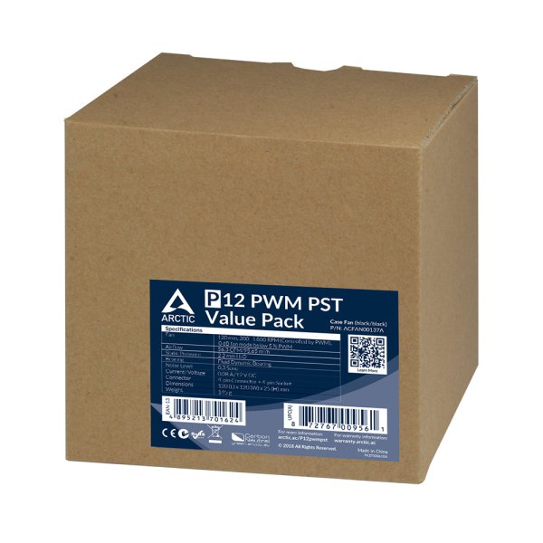 ARCTIC P14 PWM PST 병행수입 (밸류팩(5팩), 블랙)