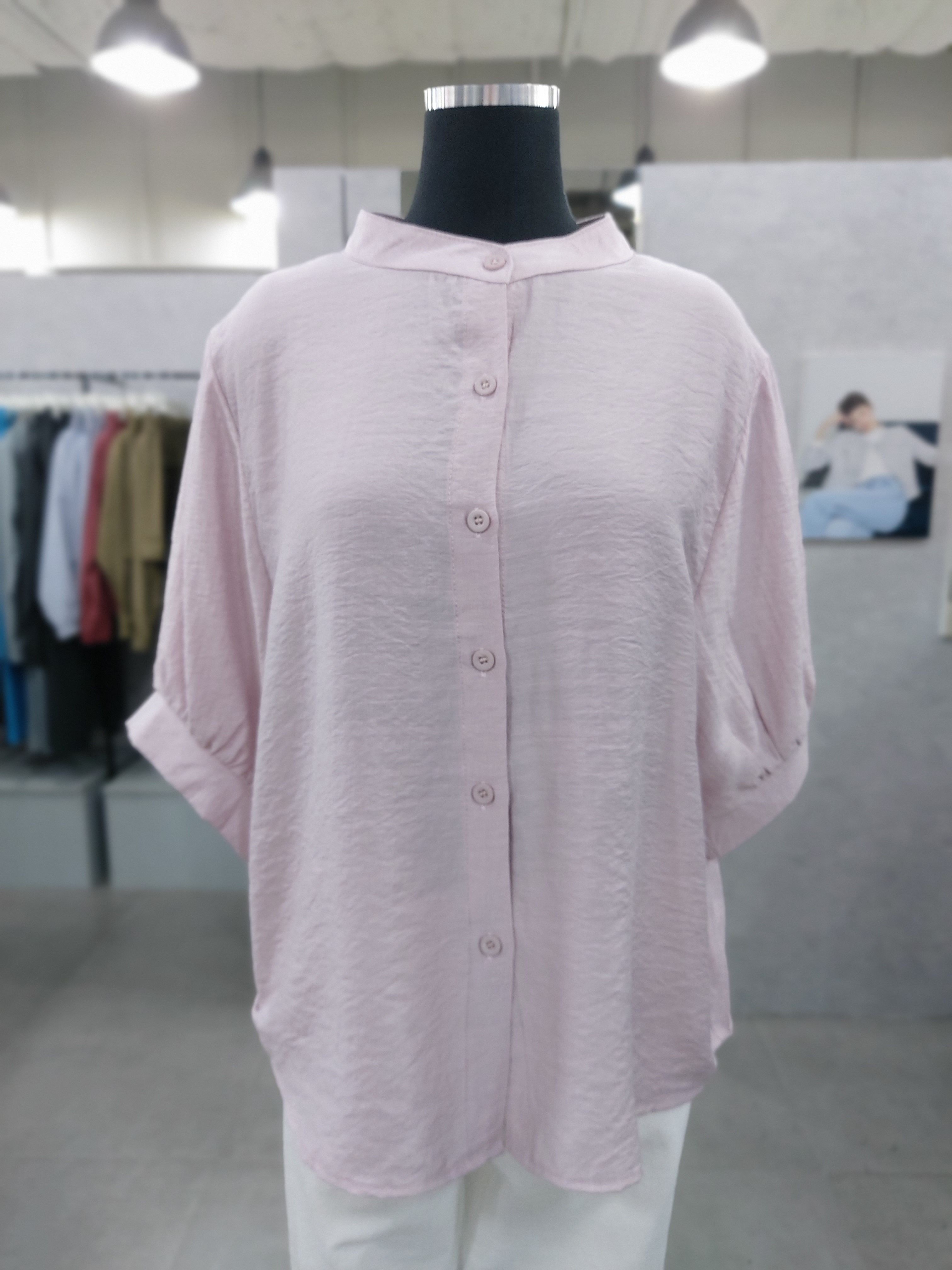 수량한정 캐주얼 차이나넥 COOL 워싱 퍼프소매 블라우스 LFAFZ3NB34-PK 2736059