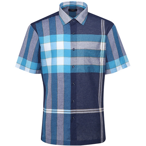 레노마 PL 원포인트 빅체크 반소매 일반핏 RLUOR1501 (BU, 블루)