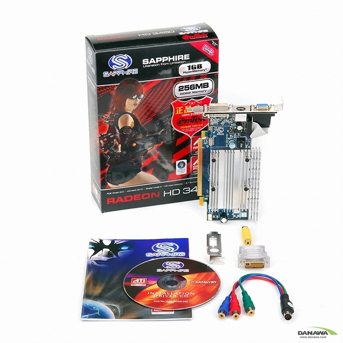 SAPPHIRE 라데온 HD 3450 256MB LP (S:1GB) 던전앤파이터 이엠텍_이미지
