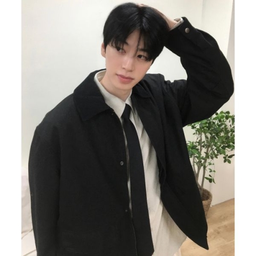 마인드브릿지 카라 배색 데님 라이크 워크 점퍼 MZJP6150_이미지