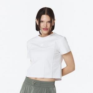 여성 꼬임 디테일 크롭 티셔츠 차콜 그레이 _5L45312