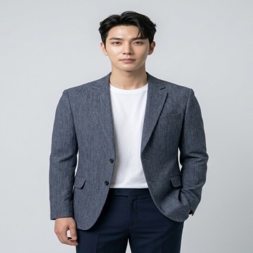 BY 보스트로 멜란지 폴리스판 셋업 자켓-M5BB2210961B