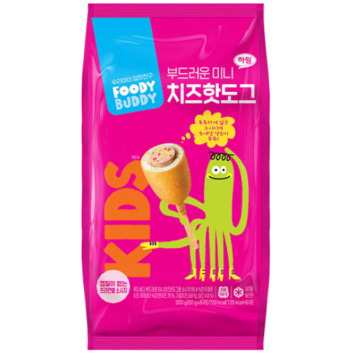 푸디버디 부드러운 미니치즈핫도그 6개입 300g
