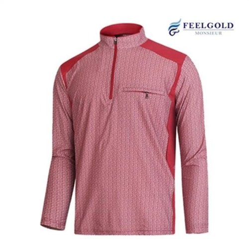 필골드 윈디페이스 어깨배색 프린트 긴소매 등산티셔츠 RM209