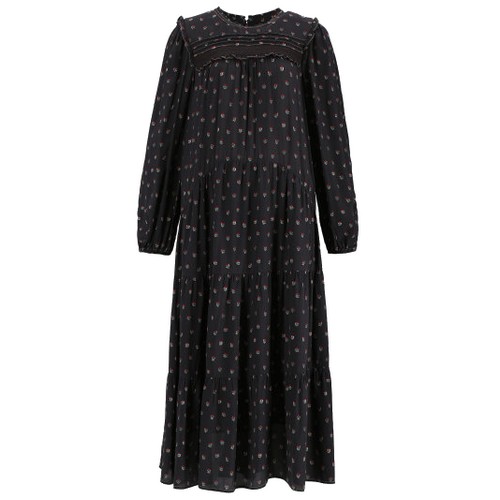 어깨 프릴 테이프 배색 원피스 T226MOP155W