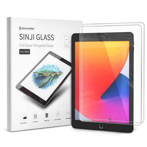 신지모루 iPad 7/8/9세대 풀커버 강화유리 액정보호필름